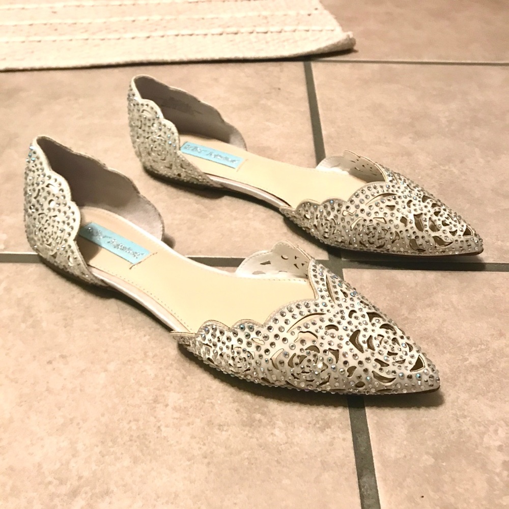 Blue by Betsy Johnson Lucy embellished flats